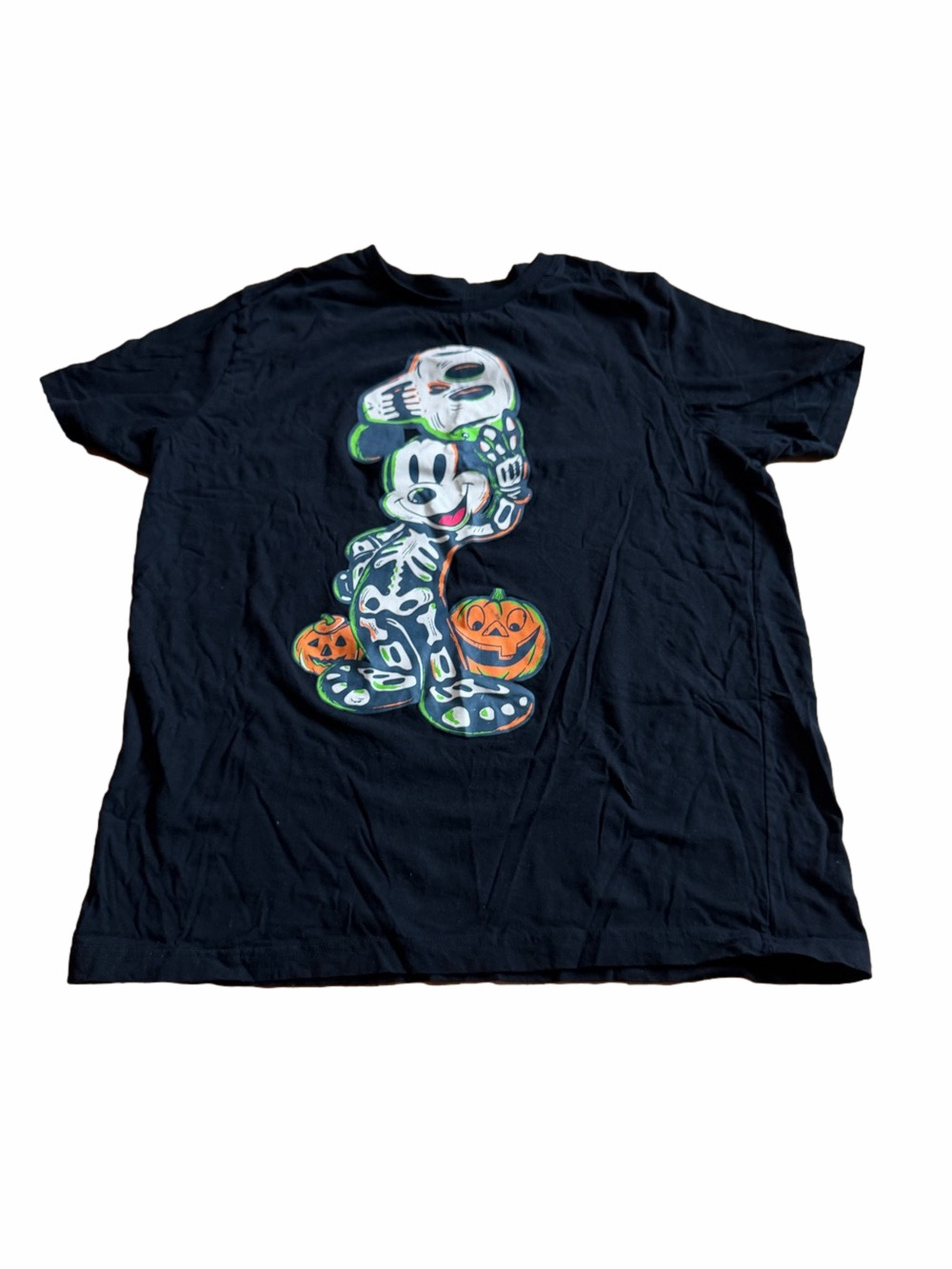 Disney Halloween Mickey Mouse Skeleton Graphic Tee